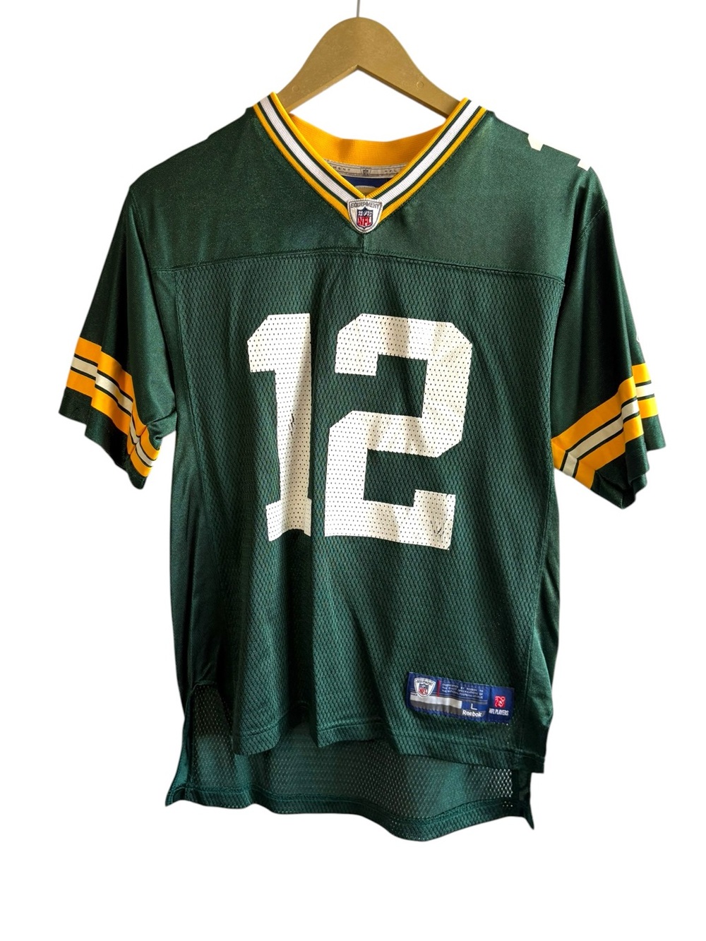 NFL Equipment On Filed Reebok Size Large Rodgers #12 Football Jersey Sporty